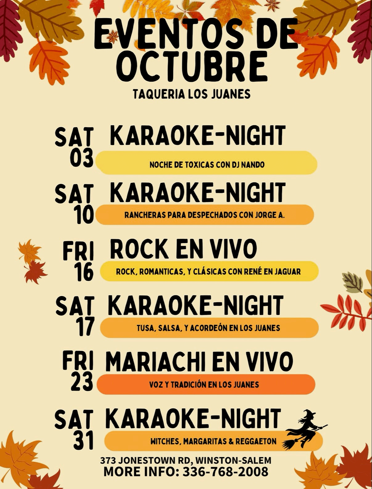 October Events